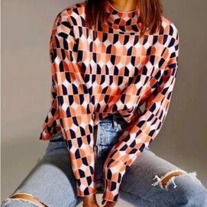 Anthropologie The Carys Mock-Neck Sweater by Maeve